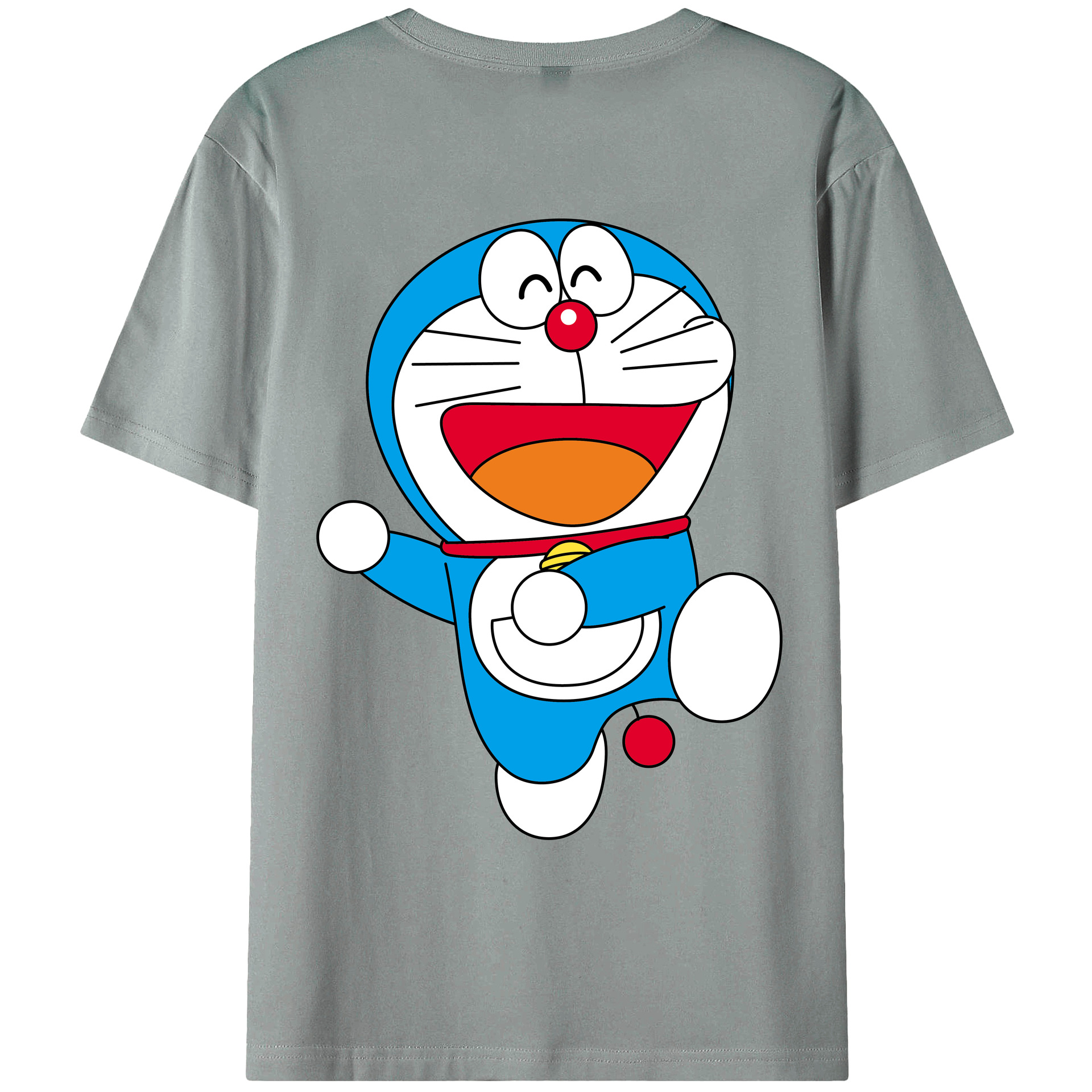 （画像用） ドラえもん Doraemon 綿100％ メンズ半袖Tシャツ（バックプリント） 通気性